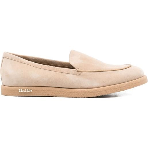 Max Mara mocassini in pelle scamosciata - marrone