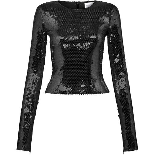 16Arlington t-shirt loida con paillettes - nero