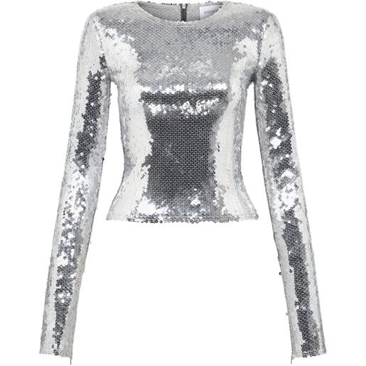 16Arlington t-shirt loida con paillettes - grigio