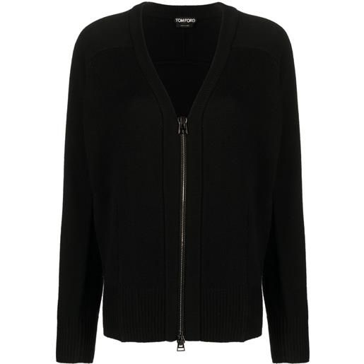 TOM FORD cardigan con zip - nero