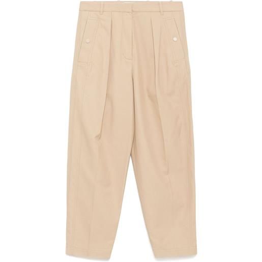 3.1 Phillip Lim pantaloni affusolati con pieghe - marrone