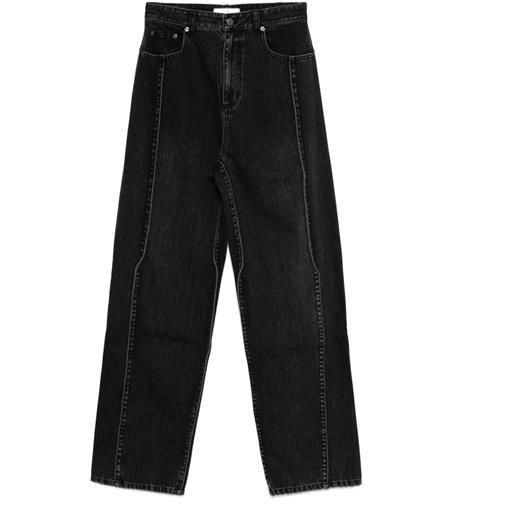 Tibi jeans con dettaglio cuciture - nero
