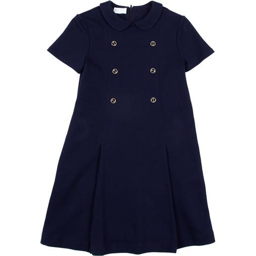 GUCCI KIDS j s/s dress felted cotton jers