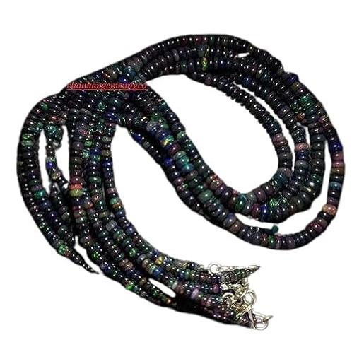 Elli Collana Girocollo Donna Con Opale Sintetico - Argento 925 Strati E Sfere - Tendenze Moda