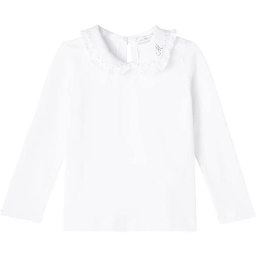 Monnalisa blusa in popeline di misto cotone