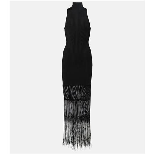 Khaite abito lungo zare in maglia a coste