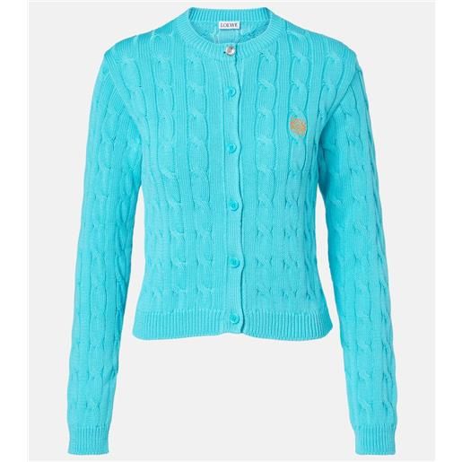 Loewe cardigan anagram in cotone a trecce