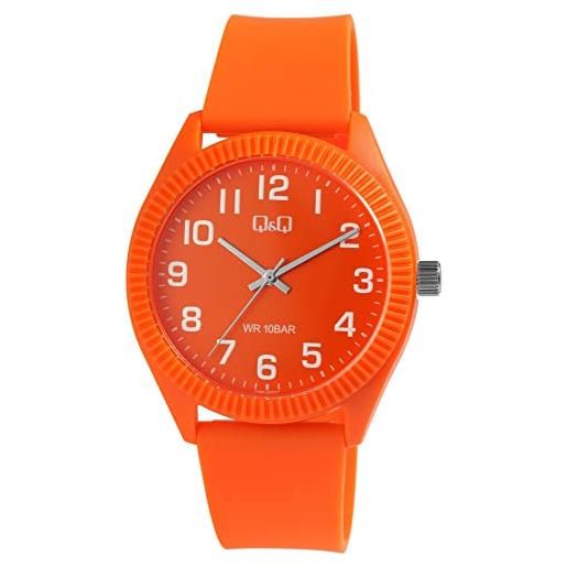 Orologio Da Polso TAPORT Con Quadrante Quadrato E Cinturino In Pelle Arancione - Design Unico, Movimento Al Quarzo, Batteria Di Ricambio Inclusa