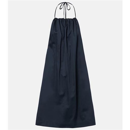 Leset abito corto yoko in cotone arricciato