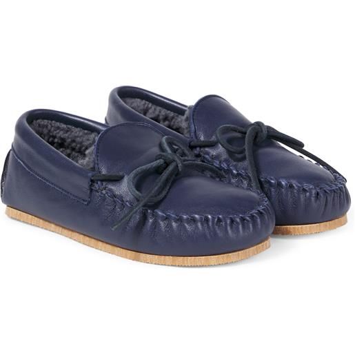 PePe pã¨pã¨ mocassini in pelle con shearling