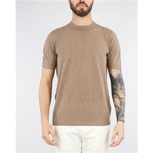 JEORDIE'S maglia nocciola in cotone fiammato