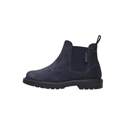 Naturino stivaletti chelsea in suede, blu 39