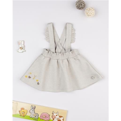 Prénatal salopette bimba beige con ricami