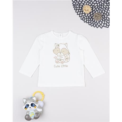 Prénatal t-shirt bimba bianca stampa orsetto lavatore
