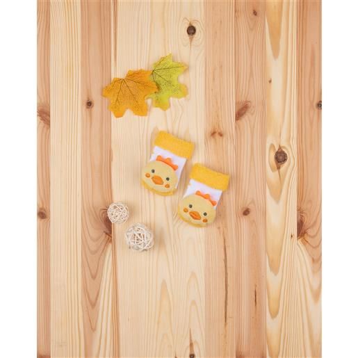 Prénatal calze unisex con sonaglio pulcino