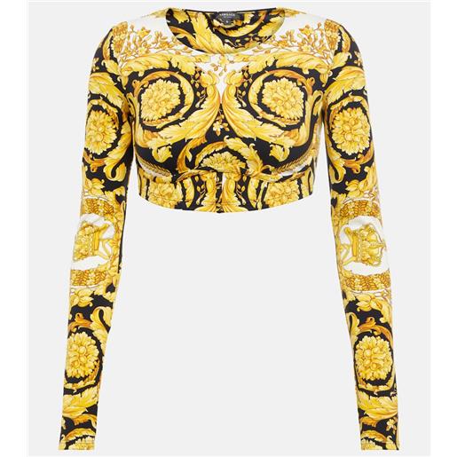 Versace top cropped barocco