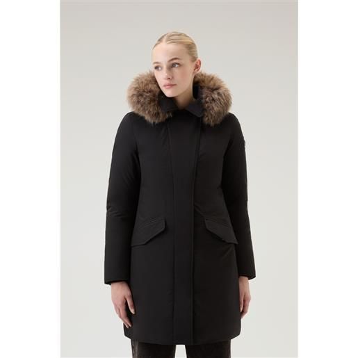 Woolrich donna modern vail parka con cappuccio staccabile nero taglia xs