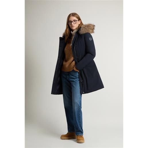 Woolrich donna modern vail parka con cappuccio staccabile blu taglia xs