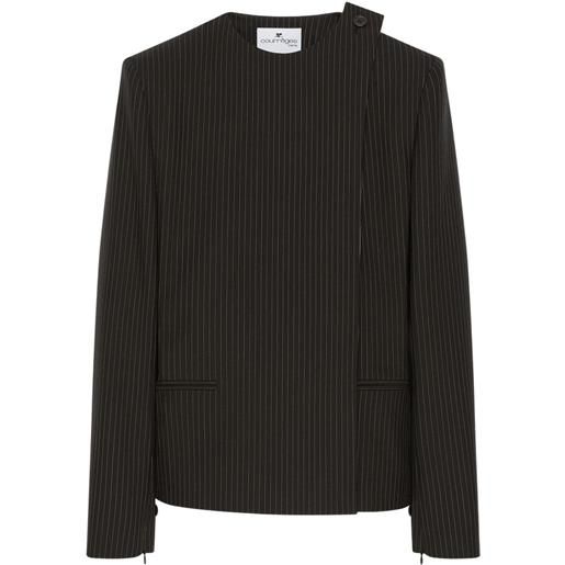 Courrèges blazer gessato - nero