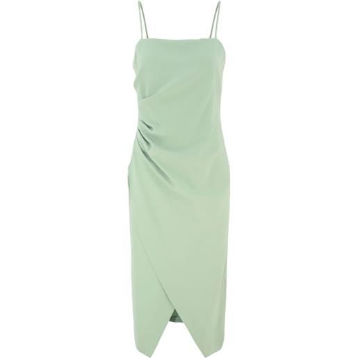 Marella abito midi drappeggiato - verde