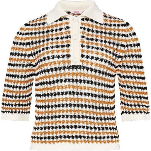 ERES polo a righe comeback - bianco