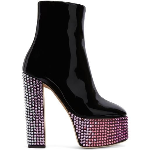 Giuseppe Zanotti stivali morgana strass 150mm - nero
