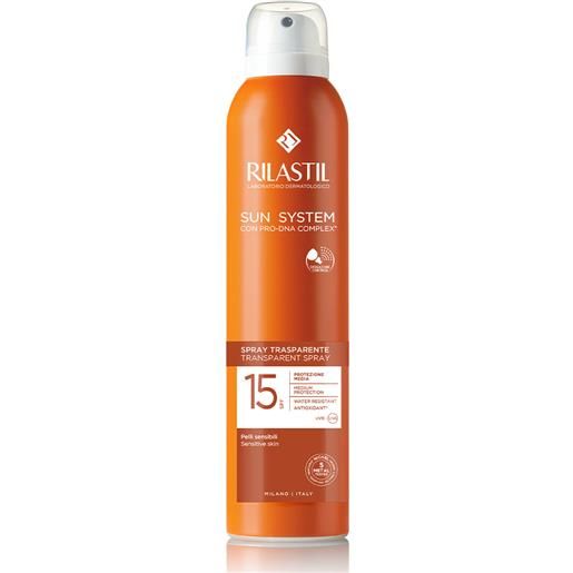 GANASSINI COSMETIC rilastil sun system spray trasparente solare spf 15 corpo 200 ml