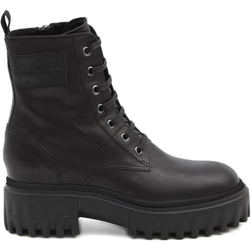 Hogan stivali platform stringati 20mm - nero