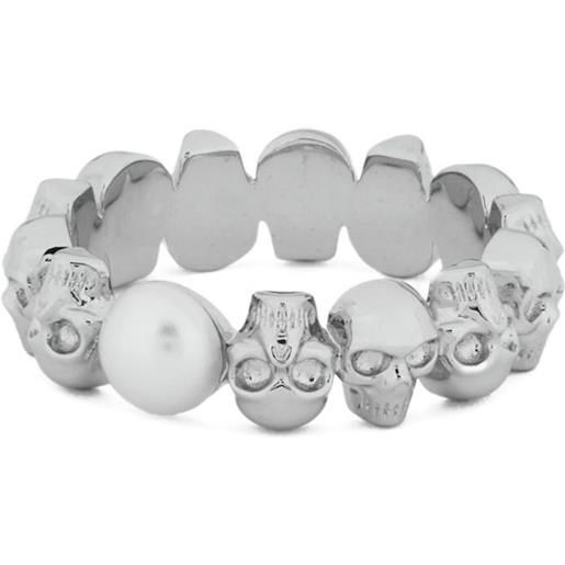 Alexander McQueen anello con teschio - argento