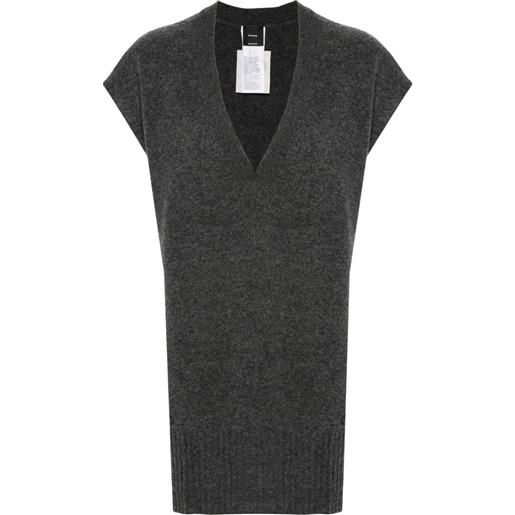 PINKO gilet con scollo a v - grigio