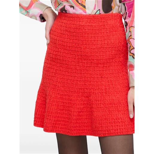 LUISA SPAGNOLI minigonna con finiture in rilievo - rosso