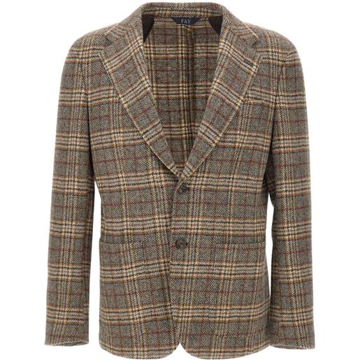 Fay blazer in lana - brown