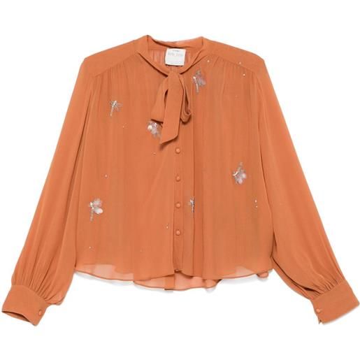 Forte Forte camicia con cristalli - marrone