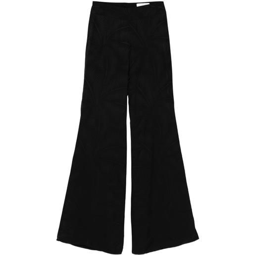 Johanna Ortiz pantaloni laidback energy a gamba ampia - nero