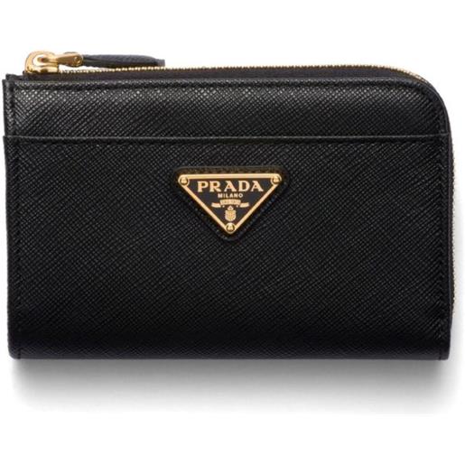 Prada portachiavi in pelle saffiano - nero