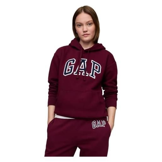 Gap v patrimonio po hd maglia di tuta, vino rubino, x-large donna