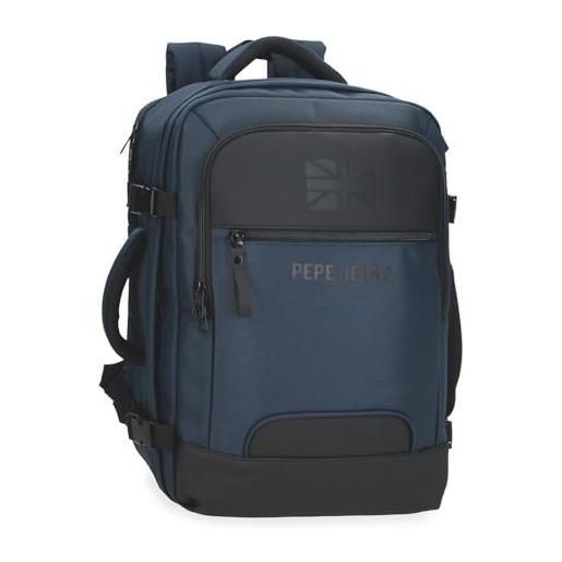Pepe Jeans bromley valigia da cabina portatile 15,6 pollici blu 30 x 44 x 18 cm poliestere 23,76 l by joumma bags, blu, taglia unica, valigia cabina