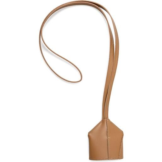 MM6 Maison Margiela portachiavi in pelle - marrone