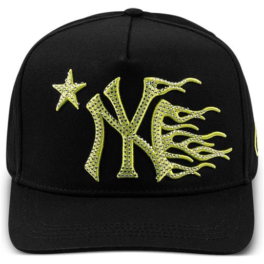 HELLSTAR cappello da baseball ny flames - nero