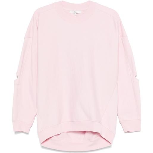Tibi camicia in cotone con cut-out - rosa