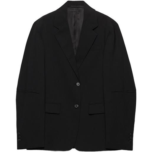 Prada blazer monopetto in lana - nero