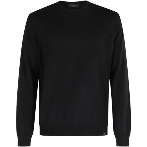 Fay maglione in lana vergine - nero