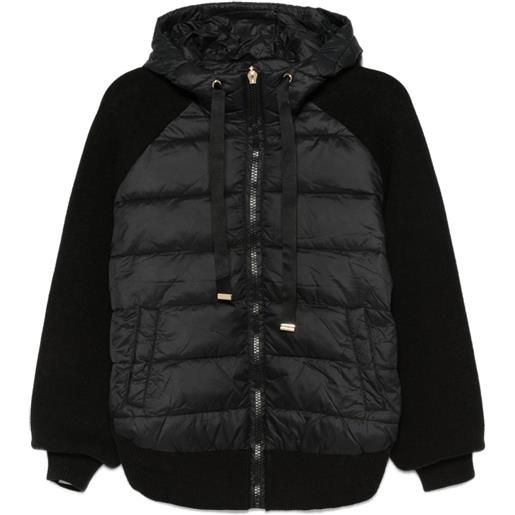 TWINSET piumino trapuntato con cappuccio - nero