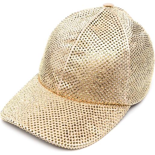 Prada cappello da baseball con decorazione - oro