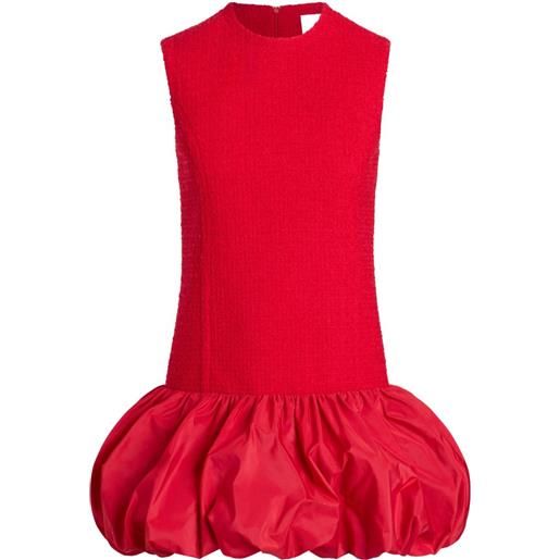 Patou abito in tweed con orlo a palloncino - rosso