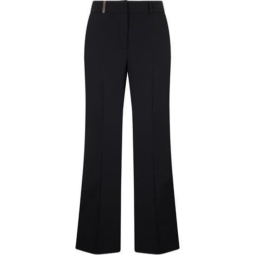 Peserico pantaloni svasati - nero