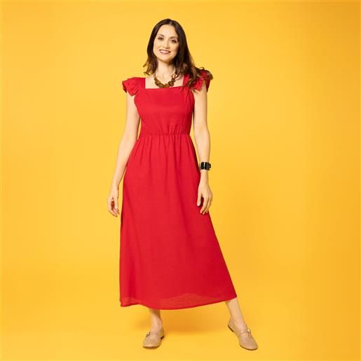 EVA Franco Ciambella abito lungo in lino e viscosa anche petite