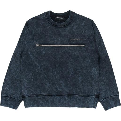 DSQUARED2 KIDS felpa leggera in cotone - nero