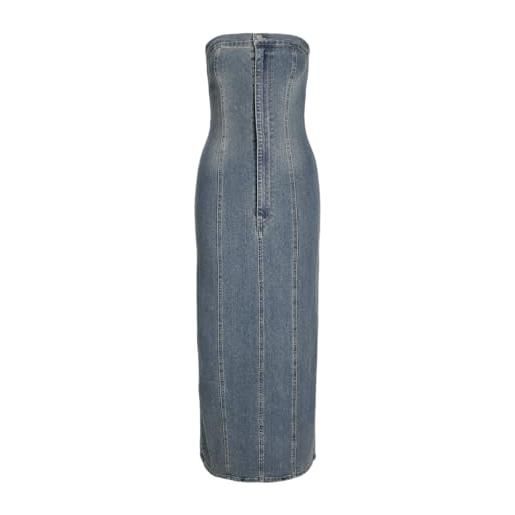 JJXX jxtinga slim dress dnm abito in jeans, media blu denim, xl donna