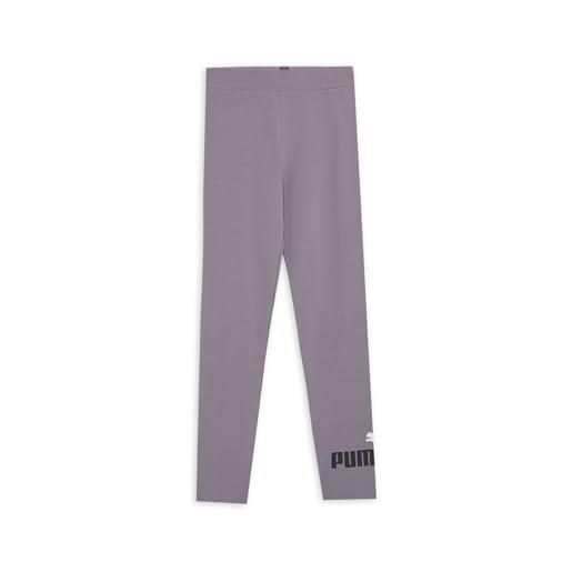 PUMA ess logo leggings g - calzamaglia ragazze, pale plum, 671133